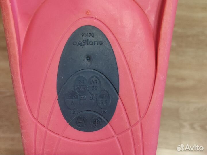 Ласты decathlon Для плавания размер 38-39 (24.5см)