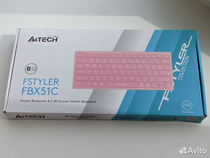 Беспроводная клавиатура A4Tech Fstyler FBX51C