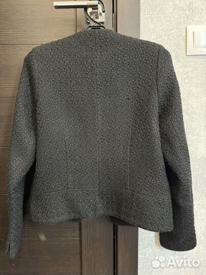 Твидовый жакет черный 44