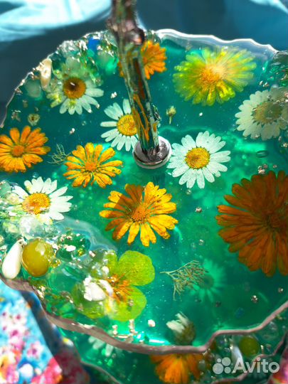 Фруктовница/этажерка с сухоцветами