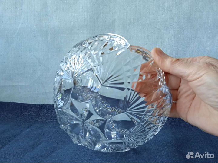 Хрустальная ваза конфетница салатник СССР