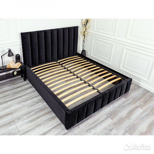 Кровать 140х200 двуспальная черный