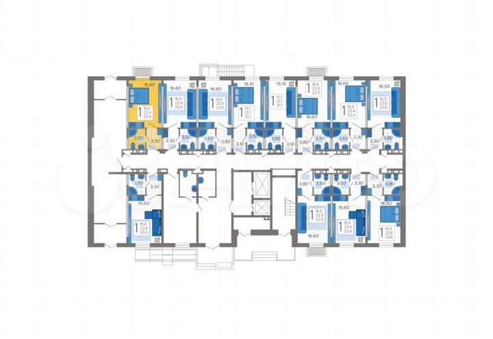 Апартаменты-студия, 23,4 м², 1/12 эт.