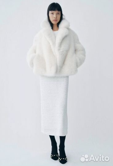 Шуба Zara белая