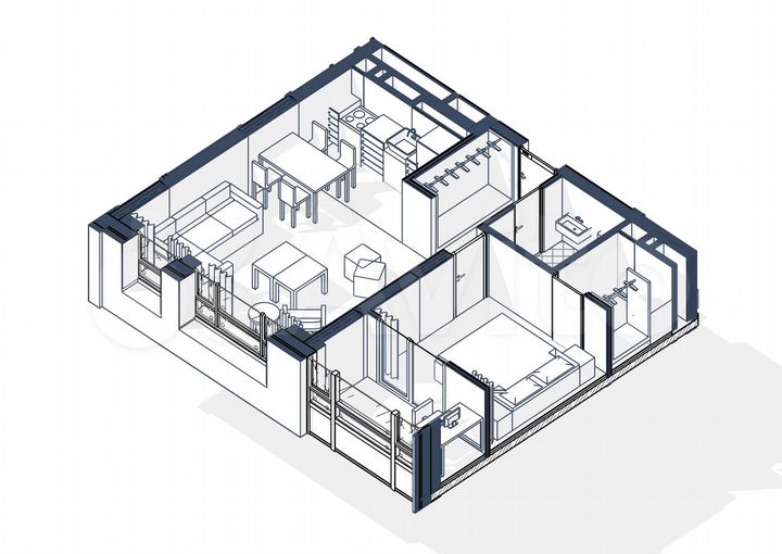 2-к. квартира, 84,9 м², 10/17 эт.
