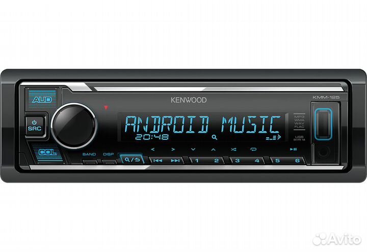 Автомагнитола 1din kenwood kmm-125