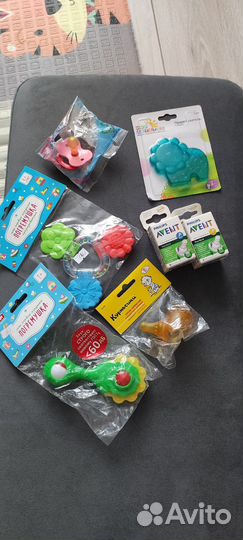 Погремушки, пустышки, соски avent, прорезыватели