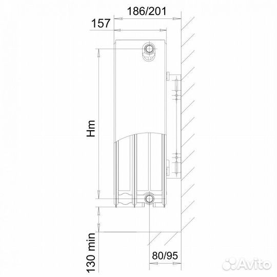 Стальной панельный радиатор отопления Лемакс VC33