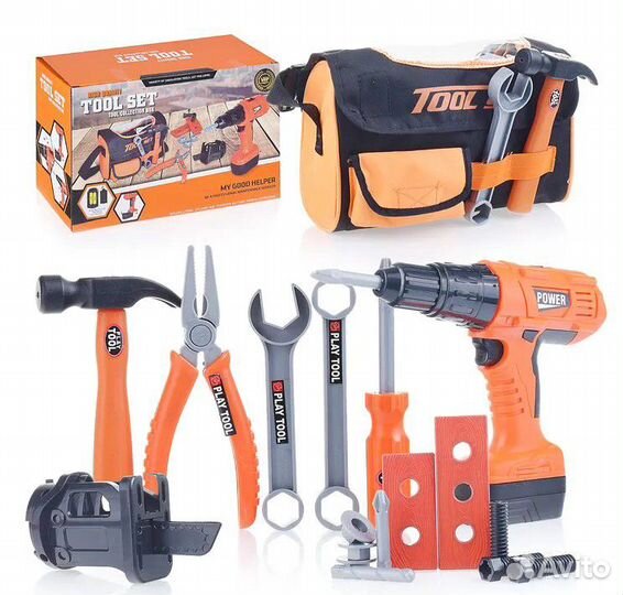 Детский набор инструментов в сумке