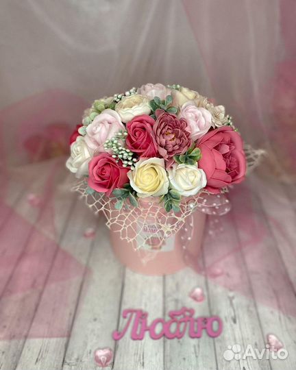 Букет из мыльных роз
