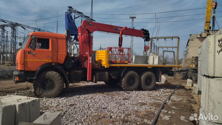 Аренда и услуги манипулятора-вездехода, стрела 19.7 м, борт 7 т, 6.2 м