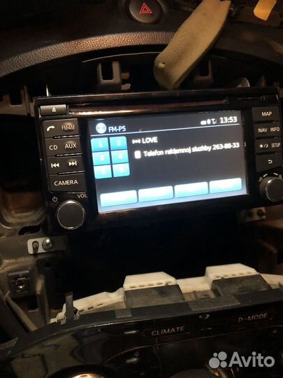 Магнитола Штатная connect 2 Juke Qashgai