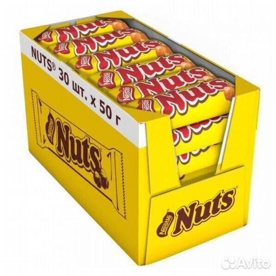 Шоколадный батончик Nuts 50г (опт)