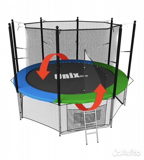 Батут с защитной сеткой для улицы