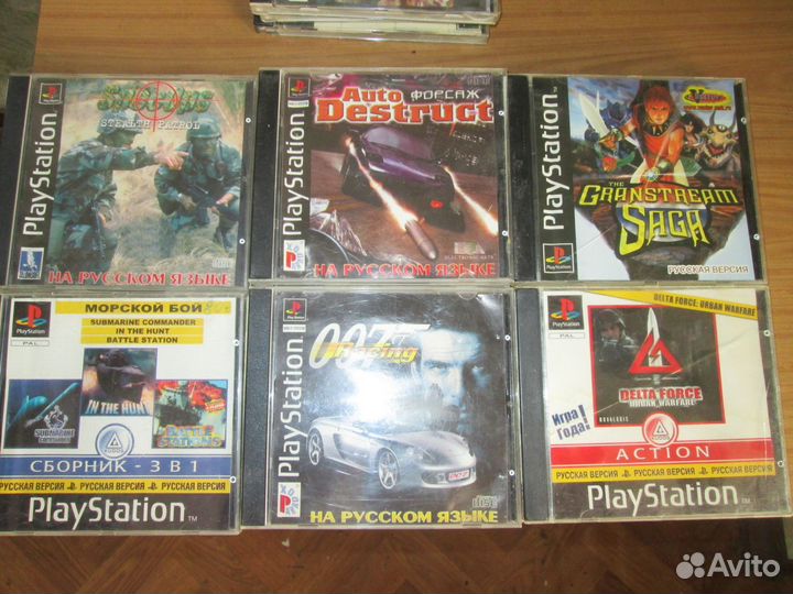Диски с играми для sony playstation 1 и рс