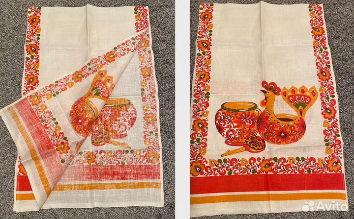 Новые рушники, скатерти СССР лён, лён +хлопок