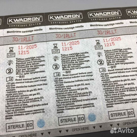 Картриджи для татуажа Kwadron (Квадрон), иглы 1RL