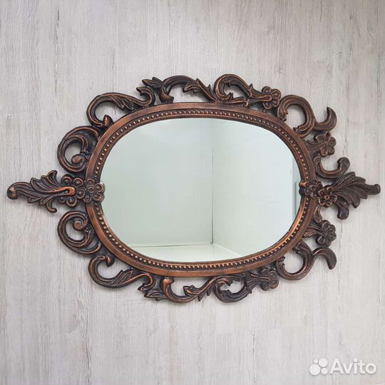 Зеркало в металлической раме, винтаж, лофт