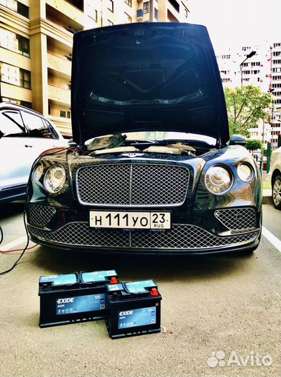 Аккумулятор на Мерседес w222 s6.3 с установкой