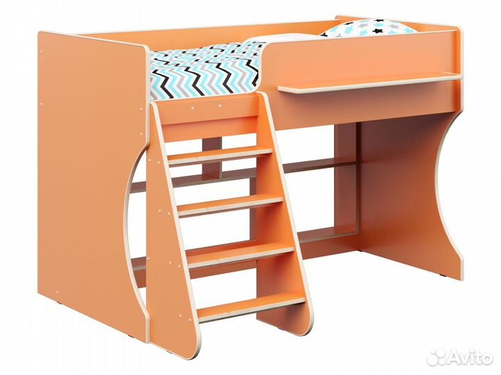 Кровать-чердак Шарни оранжевый