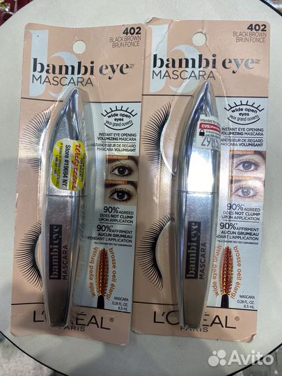 Тушь для ресниц loreal Bambi eye Black Brown 402