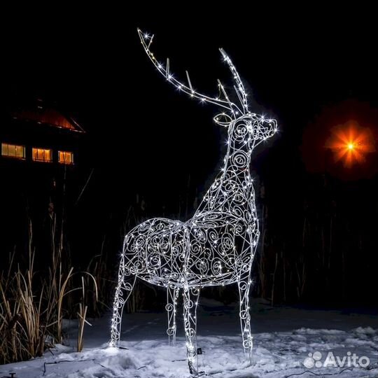 Светодиодные фигуры Оленей для уличного оформления