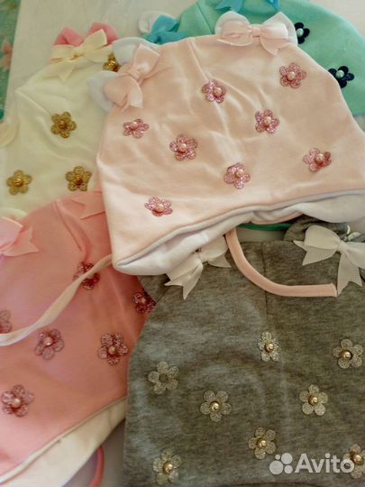 Новая шапка для девочек с завязками