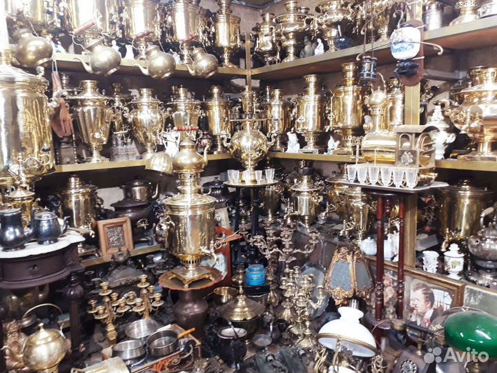 Самовары старинные тульские на дровах