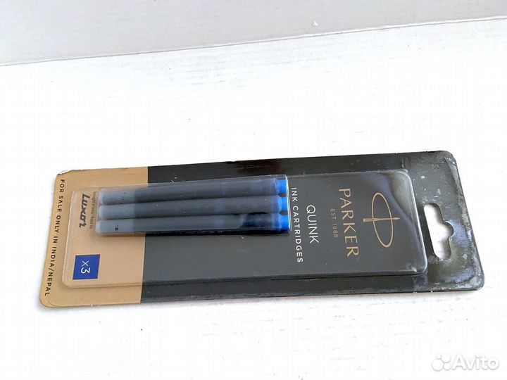 Картриджи 3 штуки Parker - синие