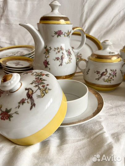 Чайный сервиз с павлинами Kahla ГДР в идеале