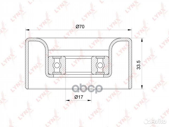 Ролик натяжной приводного ремня PB5380 lynxauto