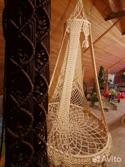Подвесные качели,гамак ручная работа макраме
