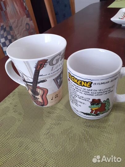 Кружки две пр италия и корея антик керамика