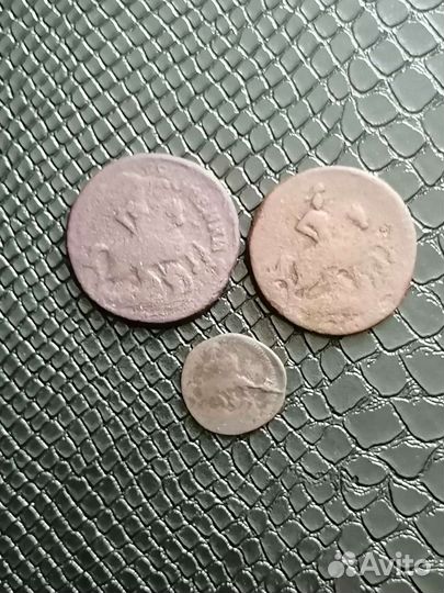 Три монеты 1757 г одним лотом