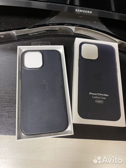 Чехол на iPhone 13 pro max кожаный