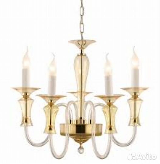 Люстра золотая, прозрачная (Eglo, Австрия)