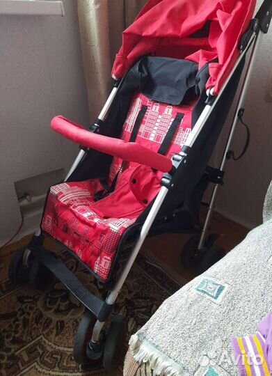 Коляска трость babyton city красная