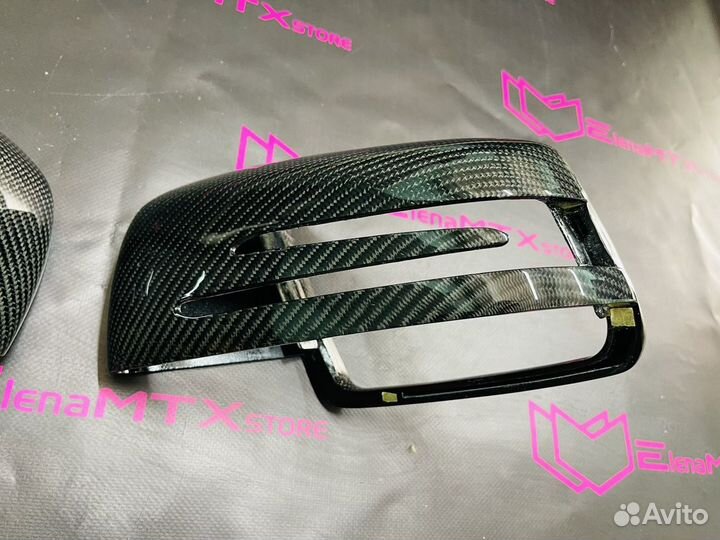 Накладки на зеркала mercedes W204 W117 карбон