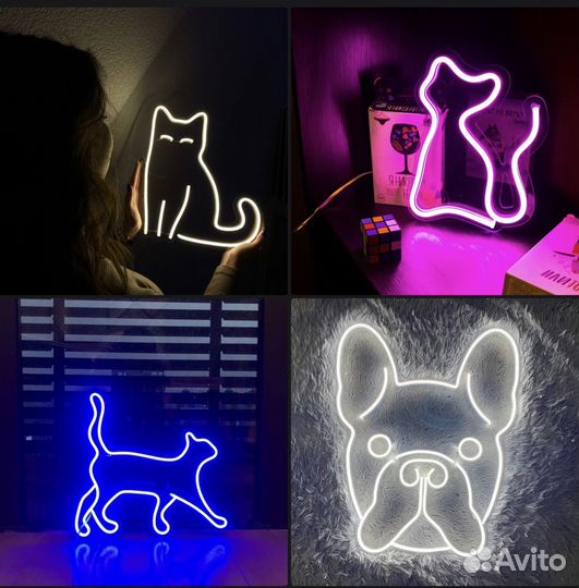 Неоновая вывеска для бизнеса