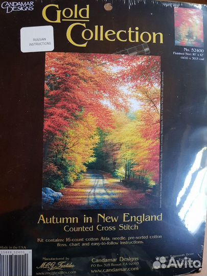 Набор для вышивания крестом Autumn in New England