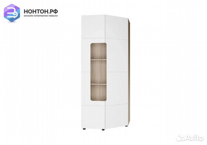 Шкаф угловой с полками Палермо-3 ясень шимо светлы