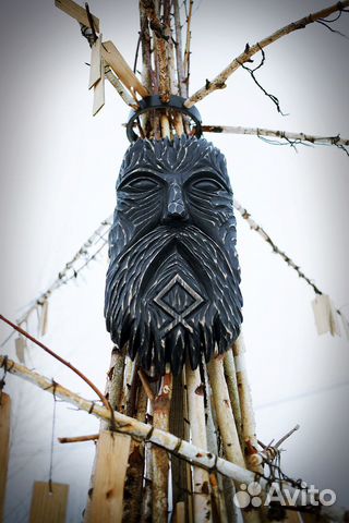 Маска декоративная, языческая - украшение на стену