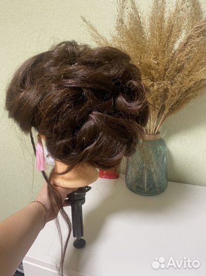 Голова манекен натуральные волосы