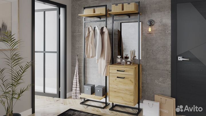 Вешалка Лофт комбинированная тип 1