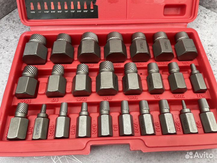 Набор экстракторов для поврежденного крепежа 25 пр