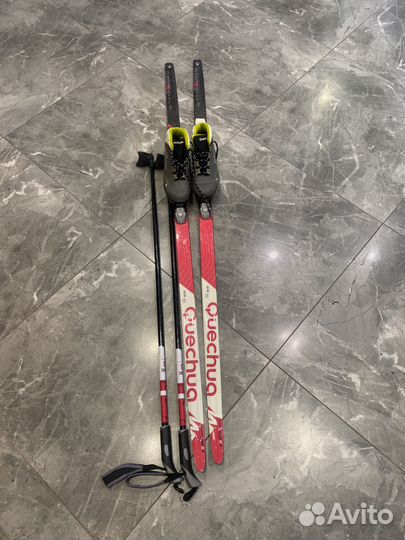 Лыжи беговые детские с ботинками 35 размер