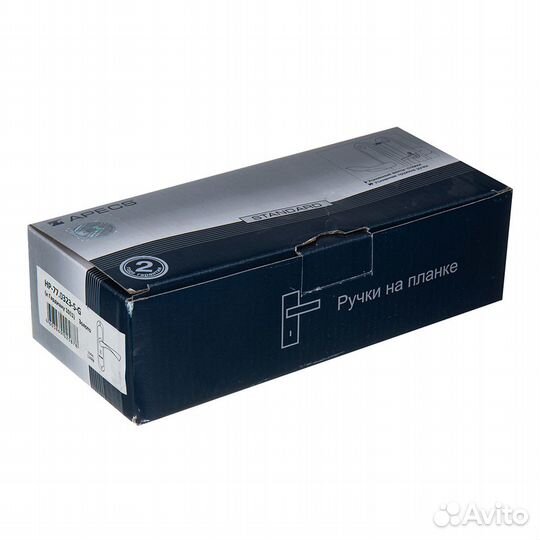 Ручка дверная HP-77.0323-S-G прямоугольная розетка