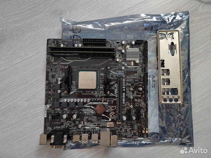 Комплект asus prime A320M-K+Ryzen 5 1600+8 Гб-3200