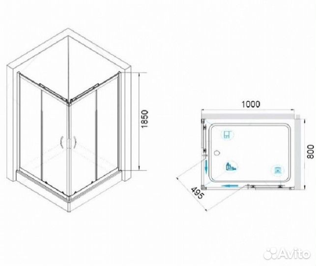 Душевой уголок RGW Passage PA-146B 100x80