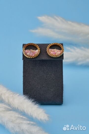 Серьги-кольца 60-80гг США винтажные К18 О